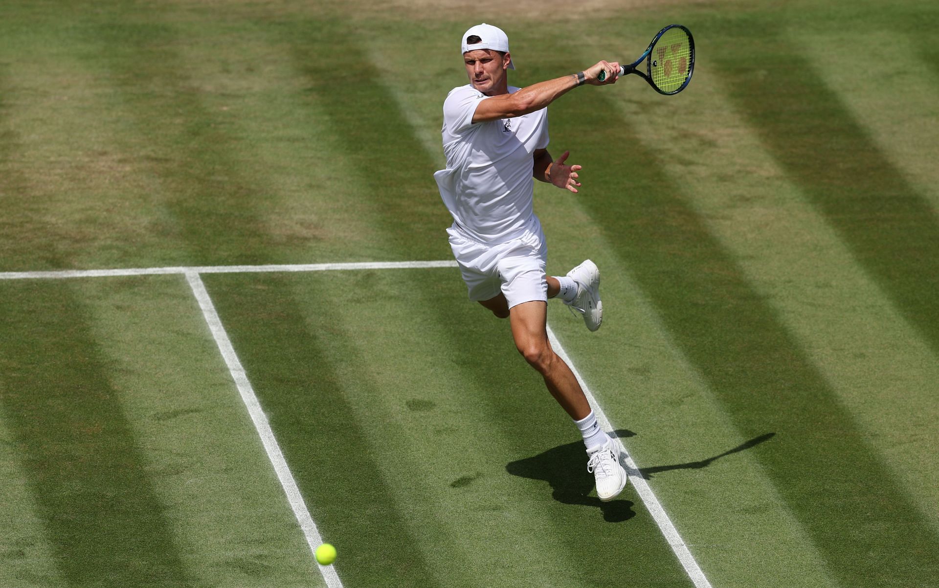 Fucsovics in action at the 2025 Wimbledon (Image Source: Getty)